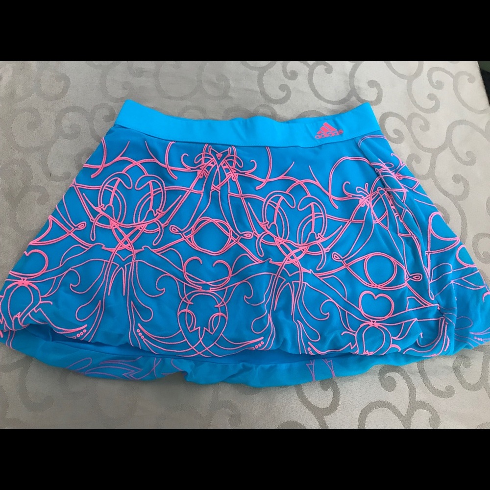 Adidas tennis skirt - M turquoise/bright orange